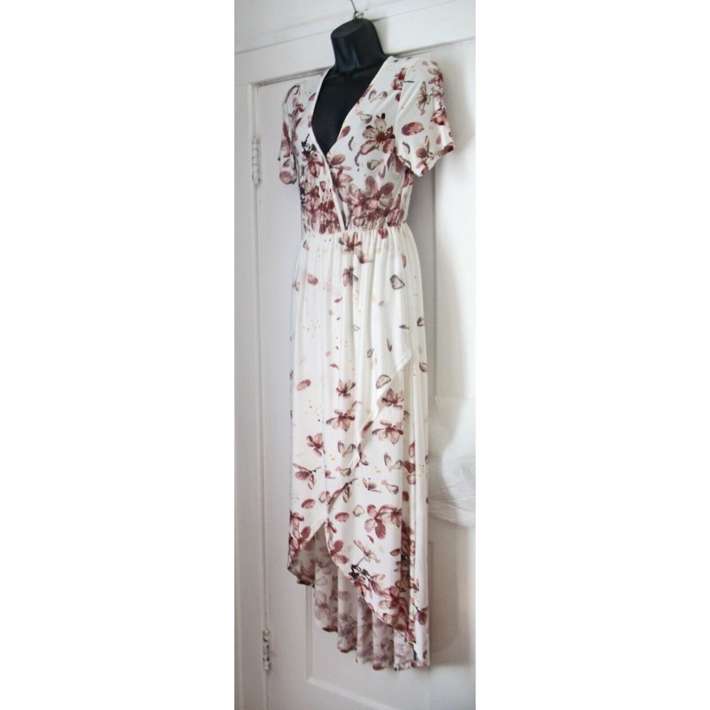 Egs Maxi Shift Retro Dress  Size ONE SIZE, Pink/ Crème